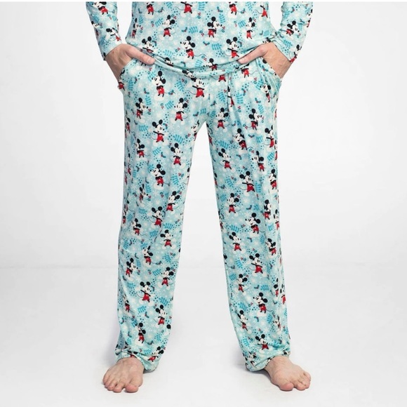 Little Sleepies Other - Little Sleepies Disney Mickey Winter Wonderland Men Bamboo Viscose Pajama Pants